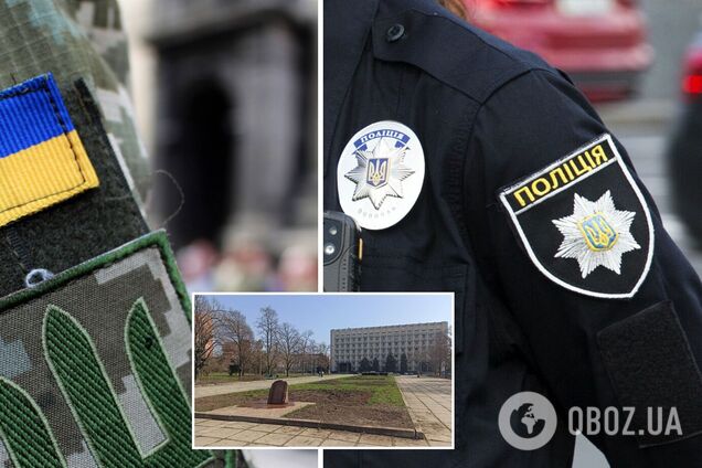 В Одессе облили фекалиями памятный знак погибшим воинам АТО. Фото