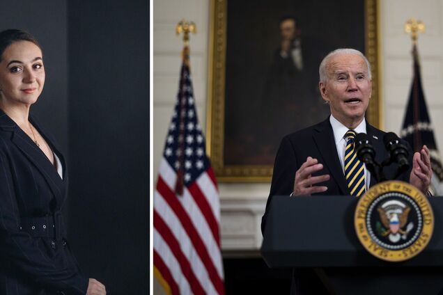 Юлия Мендель и Джо Байден