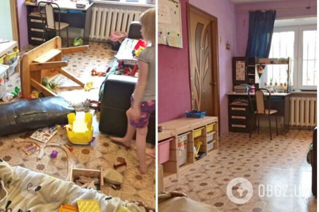 Дома 'до' и 'после' землетрясения и урагана руками детей