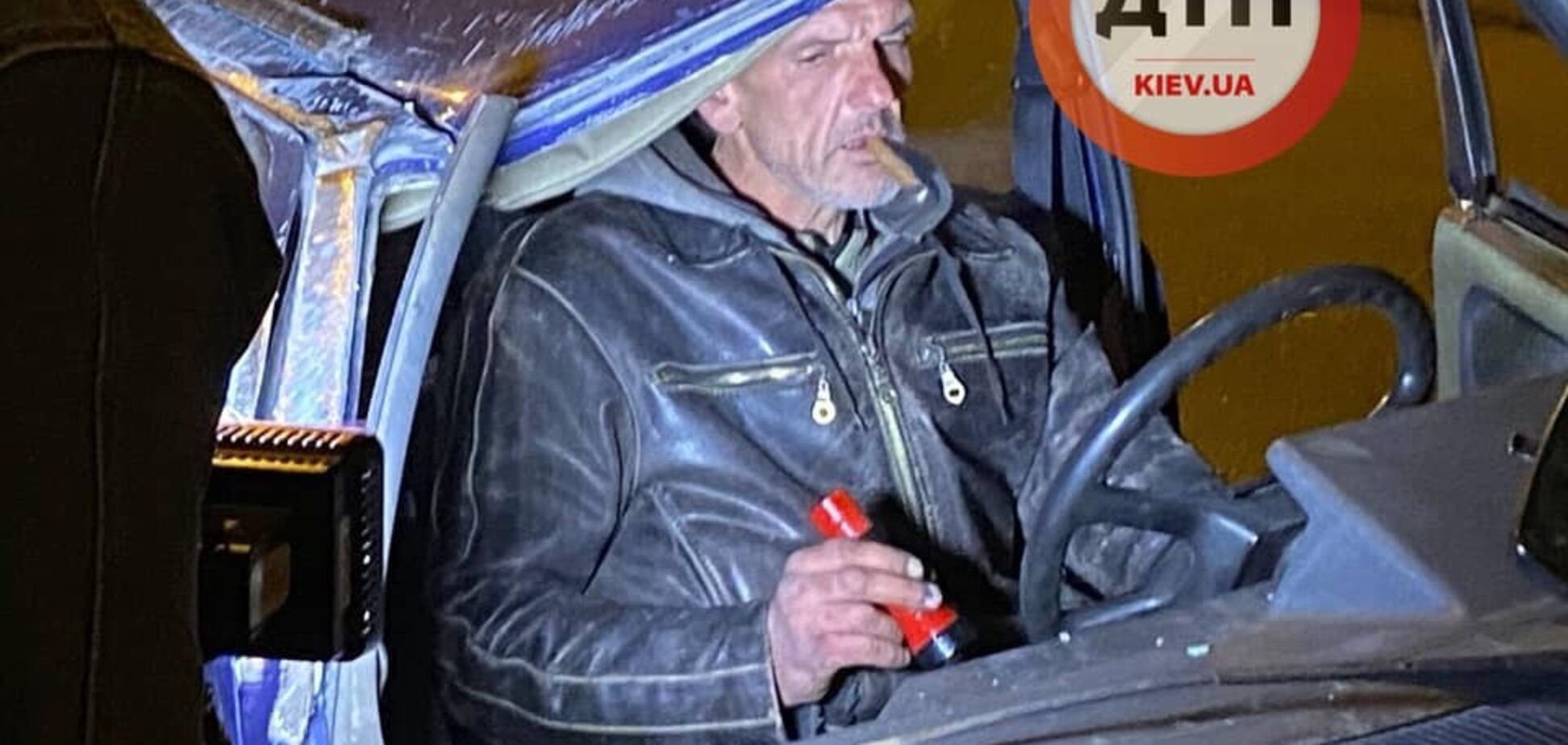 С сигарой в 'Славуте': в Киеве пьяный мужчина устроил ДТП