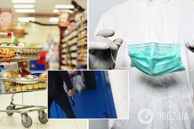 В Мариуполе мужчина 'отомстил' из-за маски и разгромил топором супермаркет. Видео 18+