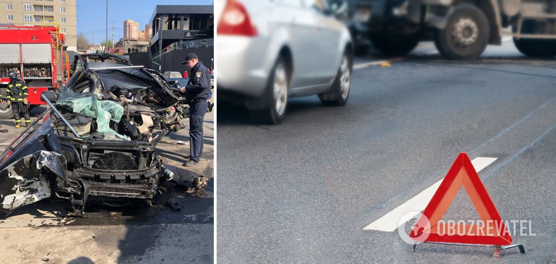 В Одессе BMW влетел в рекламный щит: автомобиль разорвало на части. Фото и видео