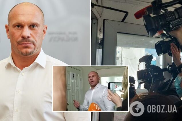 Кива после защиты диссертации назвал журналиста 'дебилом' и позвал его с собой в туалет. Видео