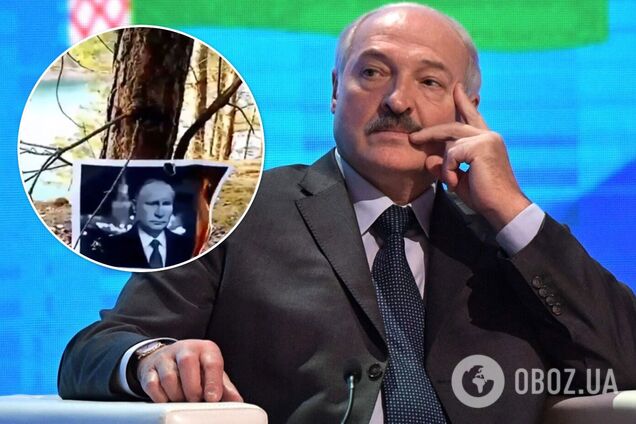 В Беларуси сожгли портреты Путина после поездки Лукашенко в Москву