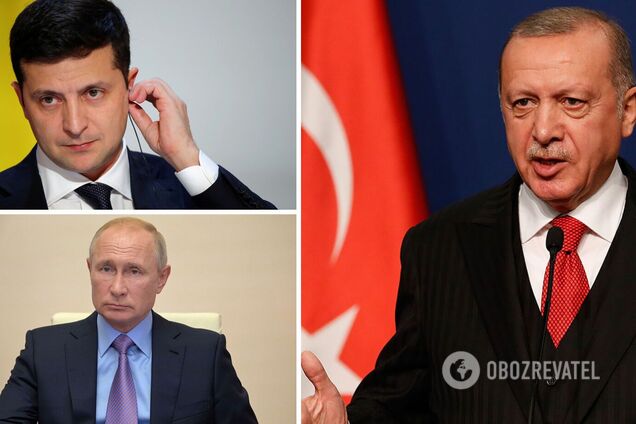 Перед встречей с Зеленским Эрдоган обсудил с Путиным Донбасс