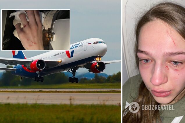 Українці в літаку роздряпали обличчя і відгризли ніготь: блогер розповів деталі. Фото і відео