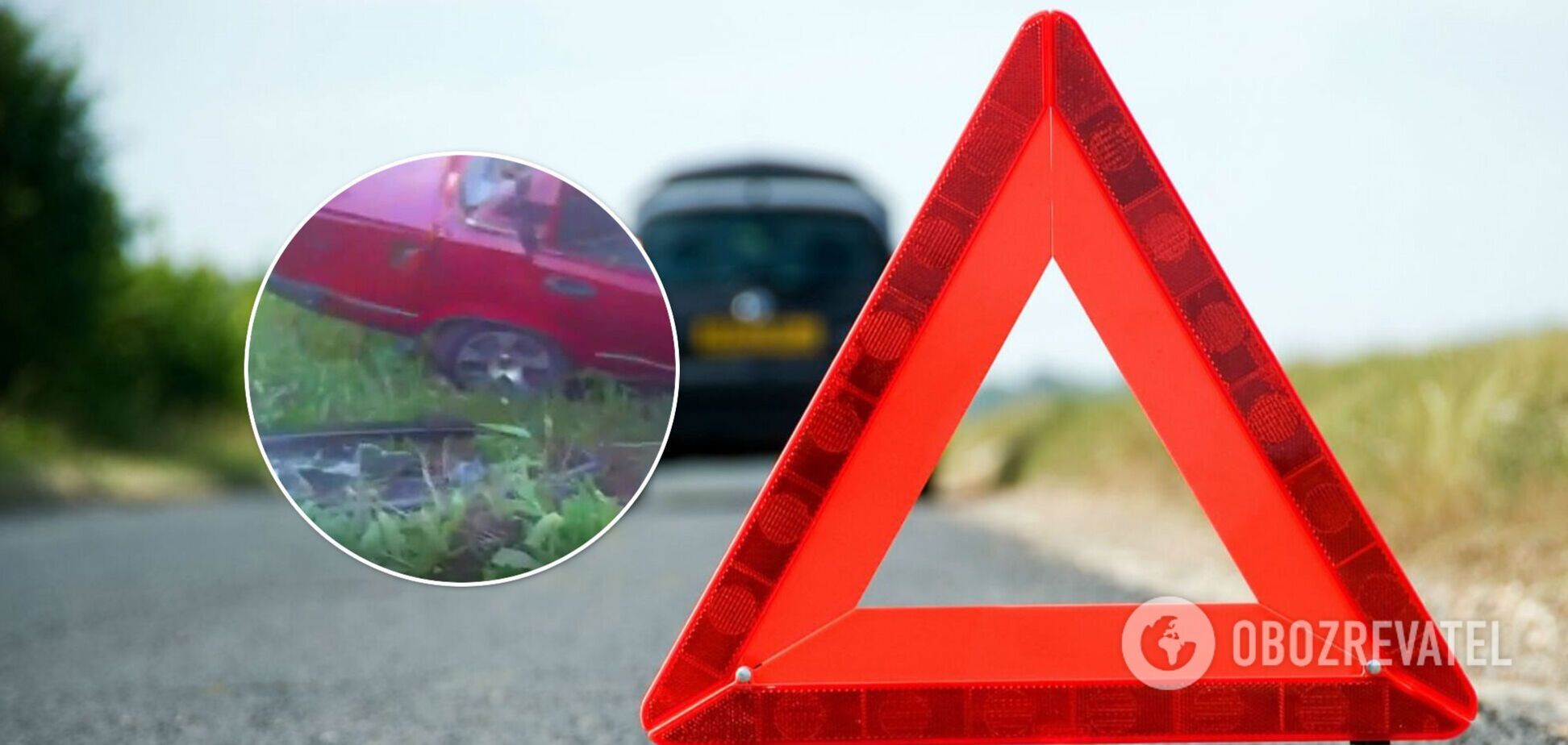 На Київщині авто влетіло в дерево: чоловік загинув, жінку врятували патрульні. Відео