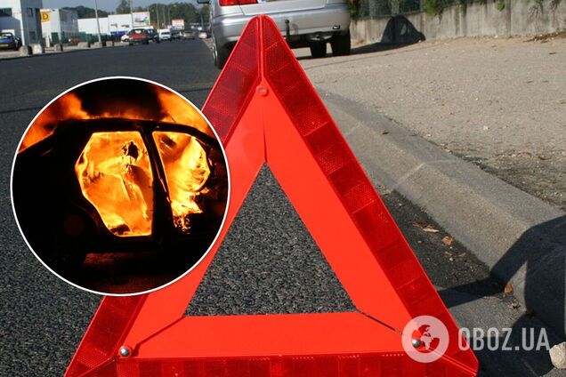 На Запоріжжі через ДТП за участю п'яного поліцейського загорілися дві автівки