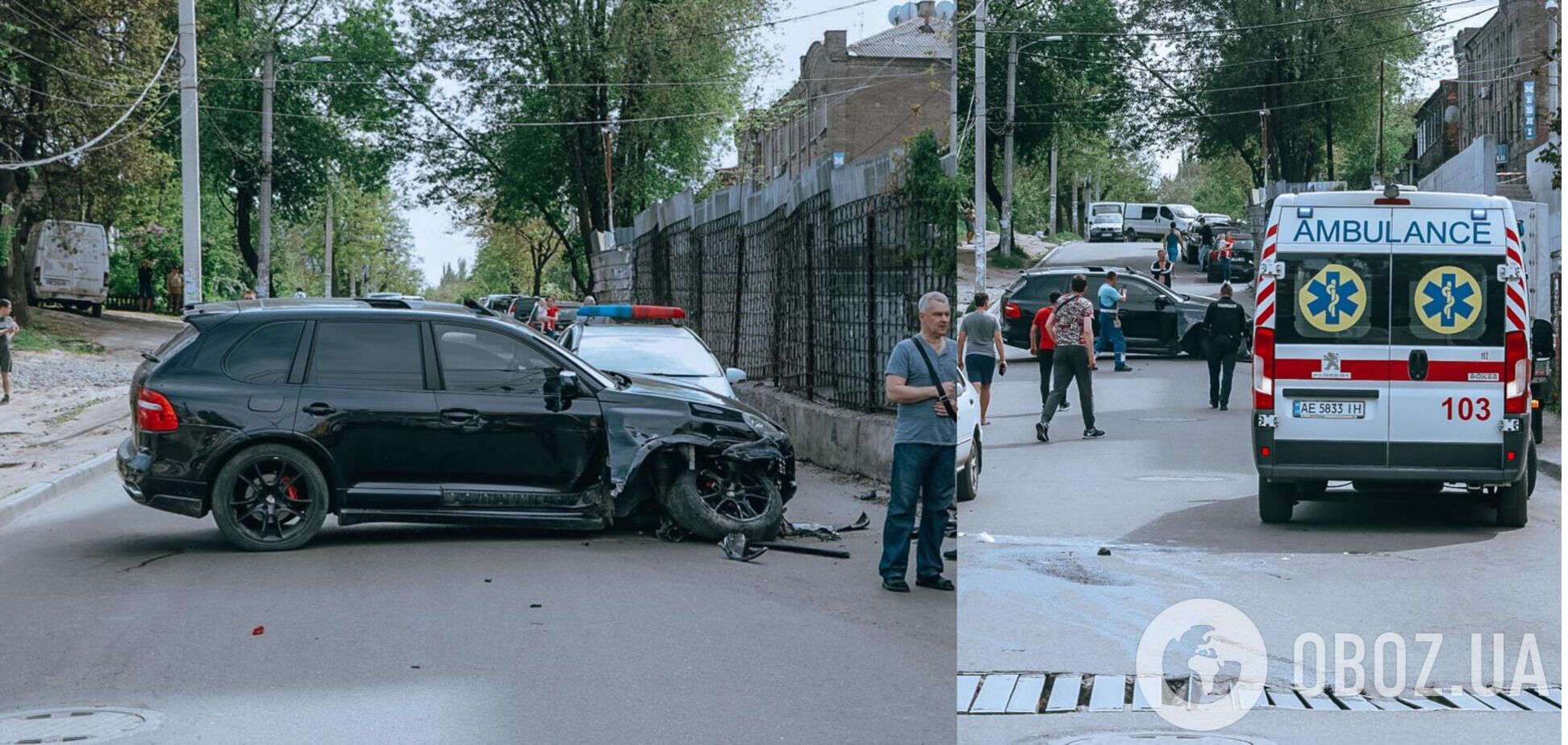 У Дніпрі водій Porsche збив людей на переході. Фото та відео