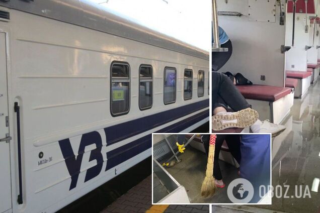 В вагоне 'Укрзалізниці' прорвало трубу: пассажиры опубликовали видео