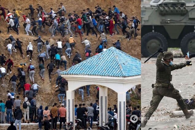 В Испанию хлынул рекордный поток мигрантов: тысячи беженцев отправили назад с помощью войск. Фото и видео