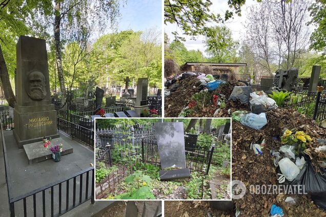 Гори сміття, розграбовані могили та склепи: як зараз виглядає легендарне Байкове кладовище в Києві. Фото