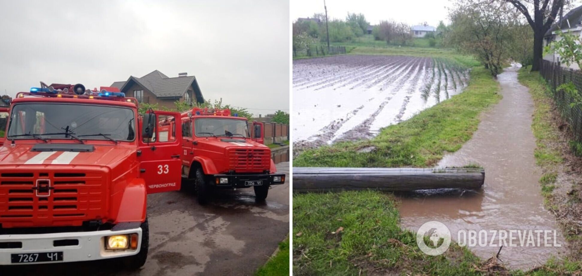 На Львовщине затопило город: под водой оказались дома и улицы. Видео