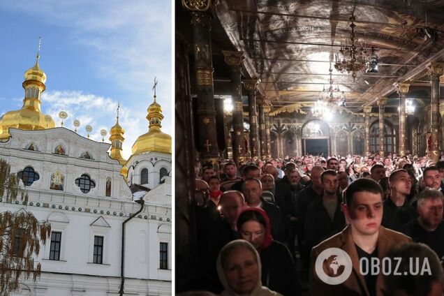 У Києво-Печерській лаврі парафіяни УПЦ МП масово порушували карантин. Фото