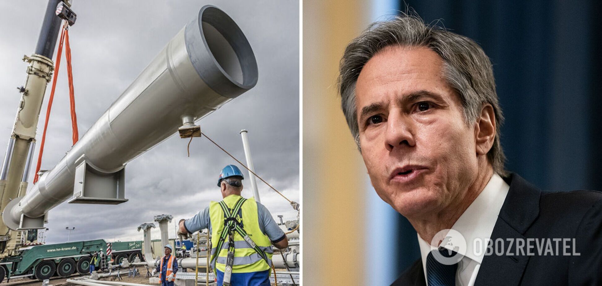 Блінкен заявив, що відмова від санкцій проти 'Північного потоку-2' в інтересах США