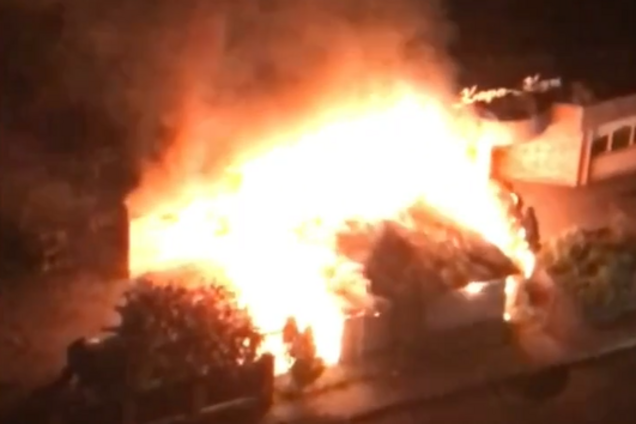 Пожар в кафе в Киеве