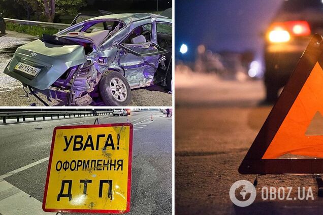 На трассе под Киевом в ДТП погиб военный. Фото и видео