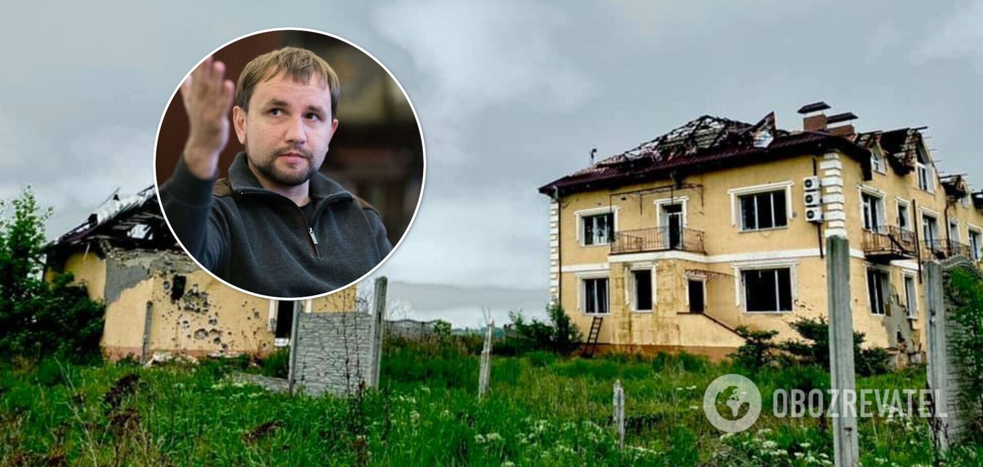 Где-то на границе с войной: Вятрович посетил частично оккупированное Зайцево