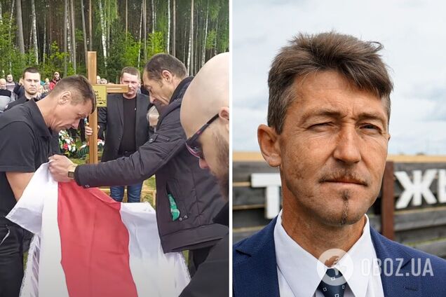 Умершего в тюрьме Беларуси политзаключенного похоронили с бело-красно-белым флагом. Видео