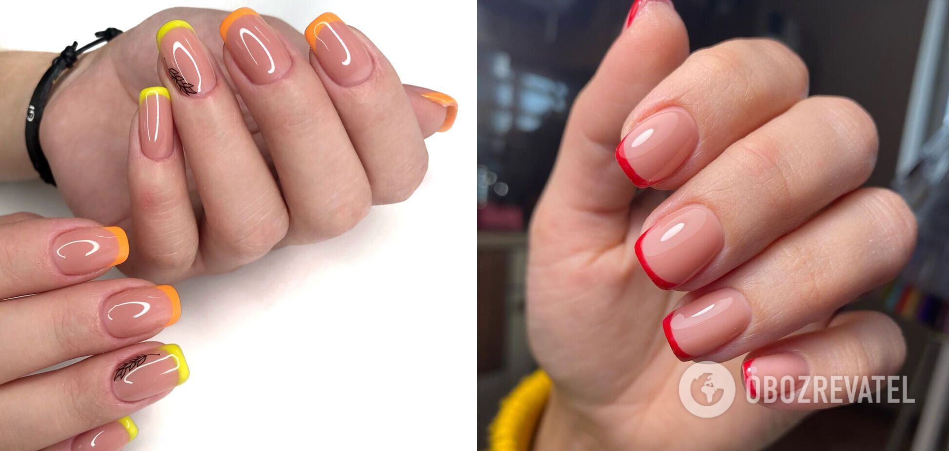 Цветной френч будет на пике популярности летом 2021. Фото