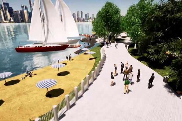 В Киеве создадут новый парк на набережной Днепра. Видео