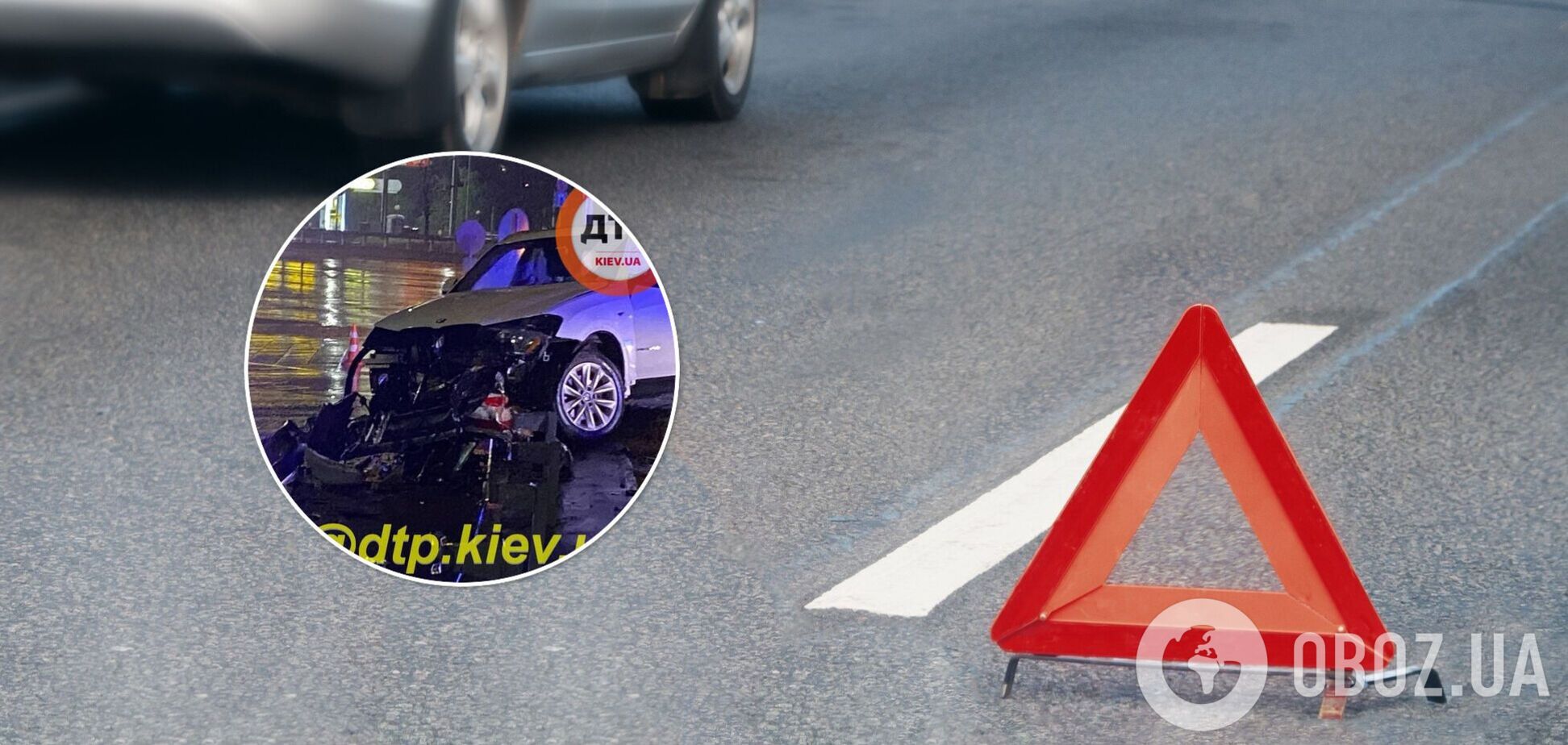 У Києві в ДТП з BMW постраждали двоє осіб, водій міг втекти. Фото і відео