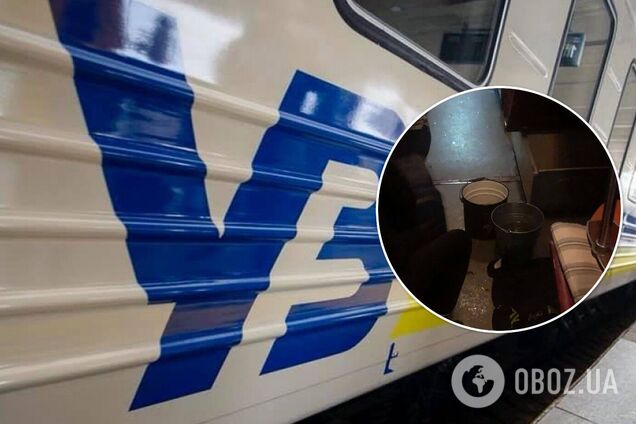 У поїзді 'Укрзалізниці' під час руху протікала стеля. Фото та відео