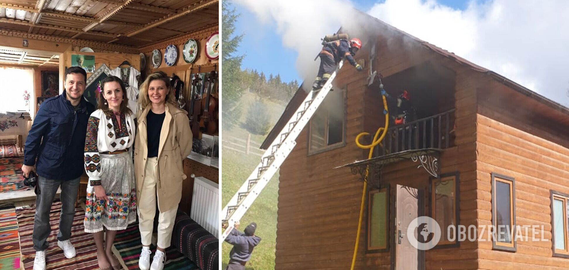 На Прикарпатті горів комплекс відпочинку, який днями відвідав Зеленський. Фото