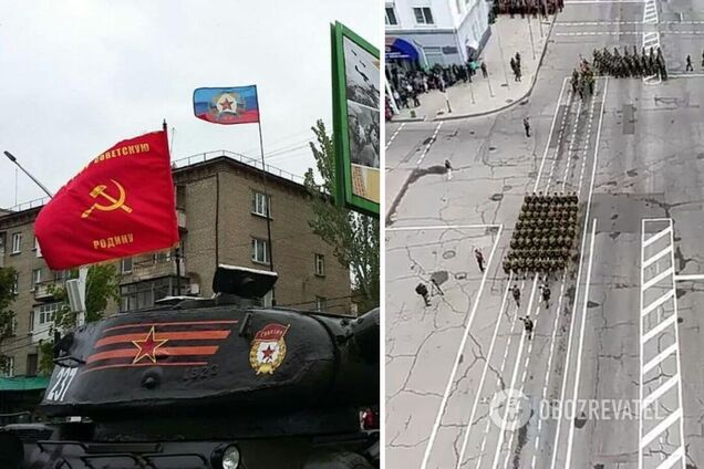 В Луганске оккупанты устроили 'военный парад' по разбитым дорогам. Фото