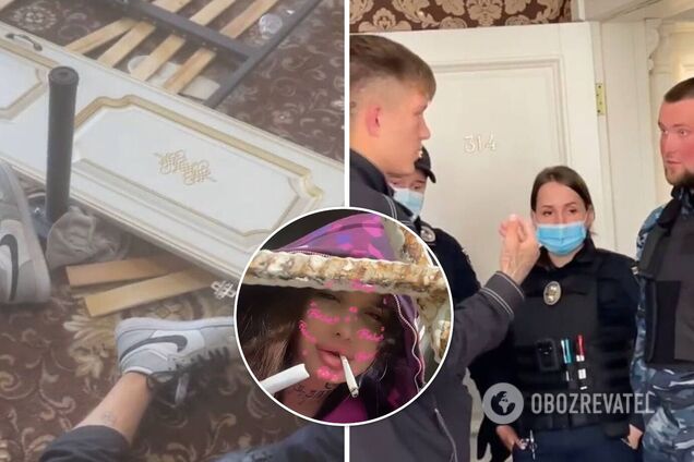 В Киеве блогерша вместе с друзьями разгромила номер в отеле: что известно о скандале