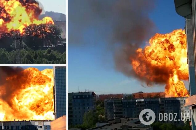 Пожар и взрыв на АЗС в Новосибирске
