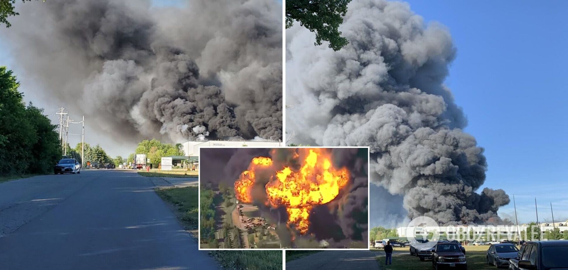 В США на химзаводе произошел мощный пожар: людей массово эвакуировали. Фото и видео