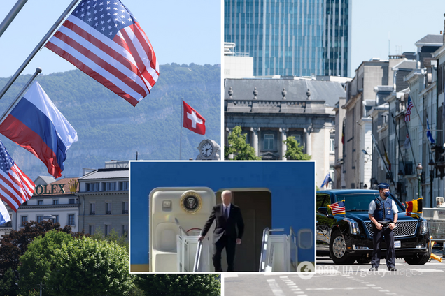 Байден первым прибыл в Женеву, пул Путина заставили час кружить над озерами. Все подробности