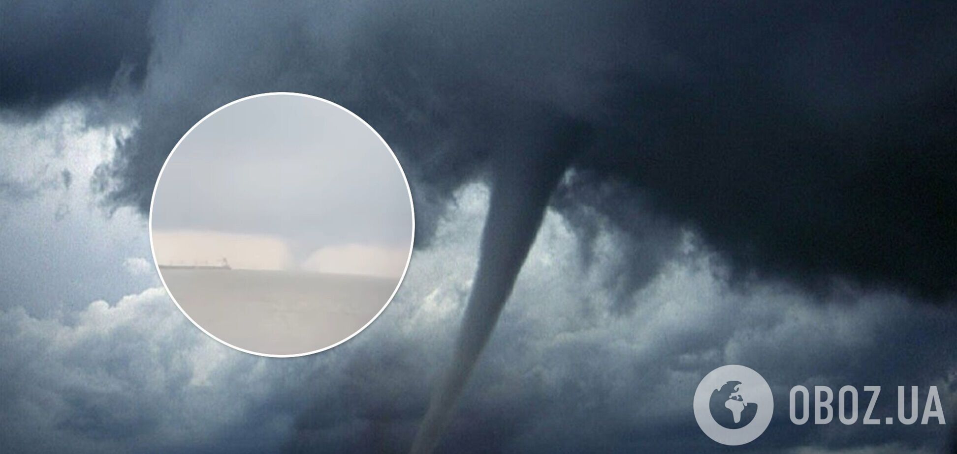 В курортном Черноморске под Одессой морем пронеслось торнадо. Видео стихии