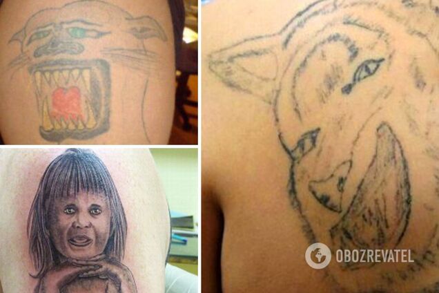 Пользователи поделились неудачными татуировками