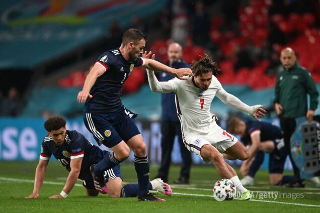 Англия не смогла победить Шотландию в британском дерби на Евро-2020. Видео