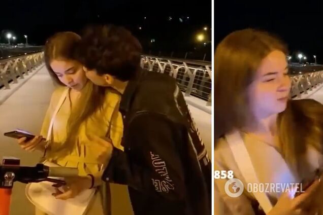 В Киеве блогер получил по лицу за то, что поцеловал незнакомку