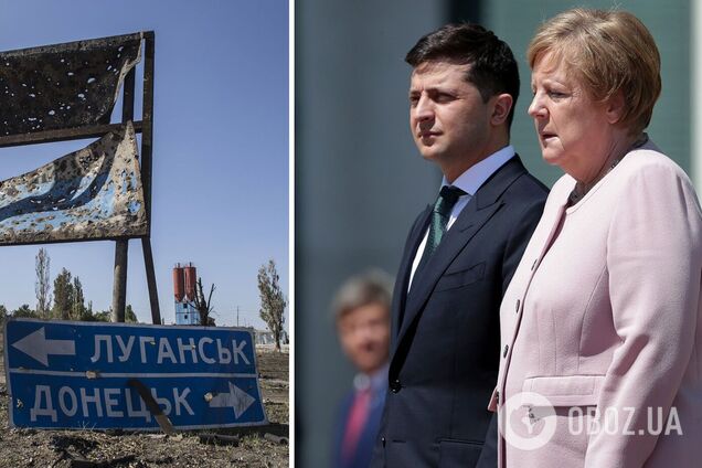 Ангела Меркель и Владимир Зеленский