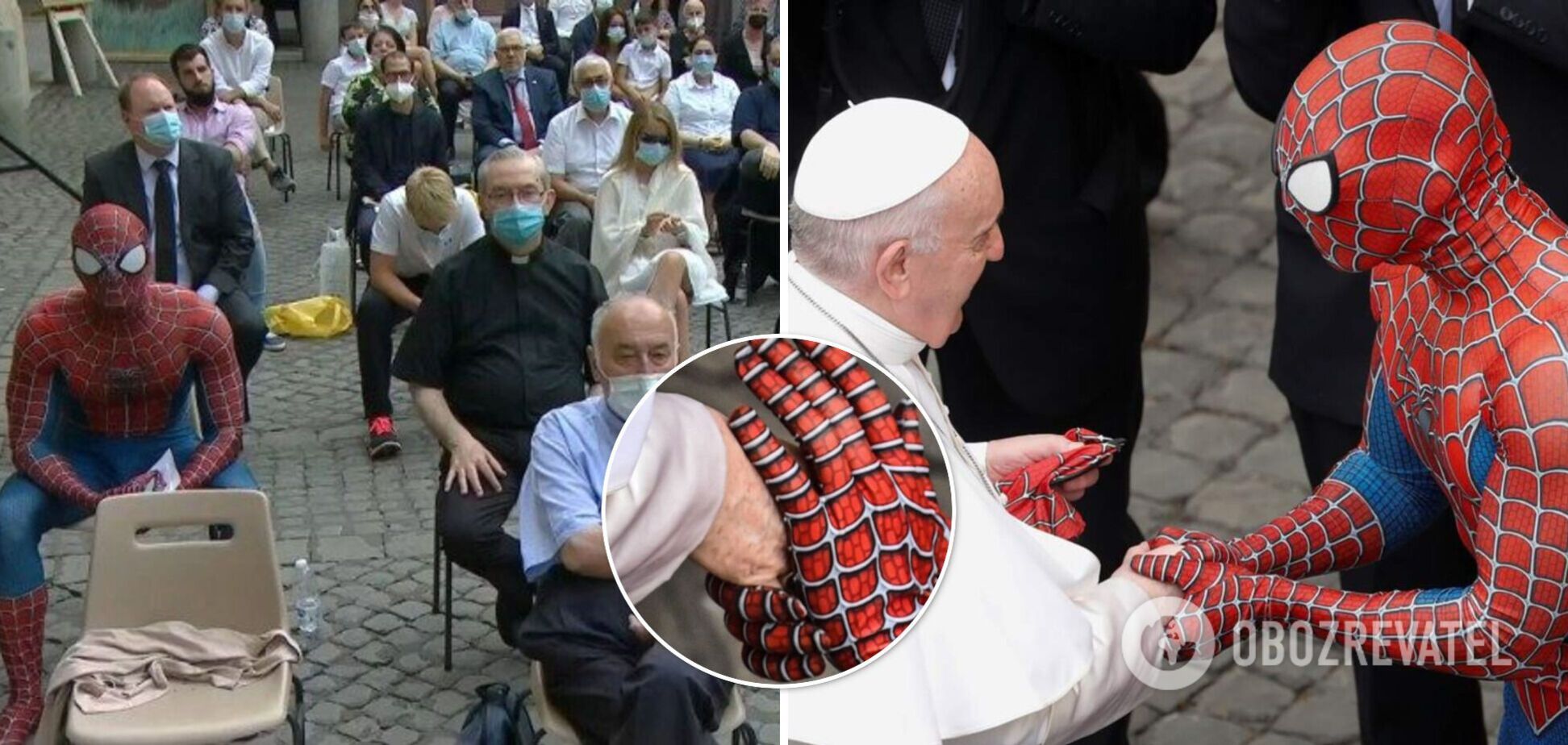 Папа Римский провел аудиенцию с Человеком-Пауком. Фото и видео встречи понтифика и супергероя