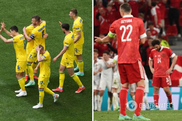 Сборные Украины и России