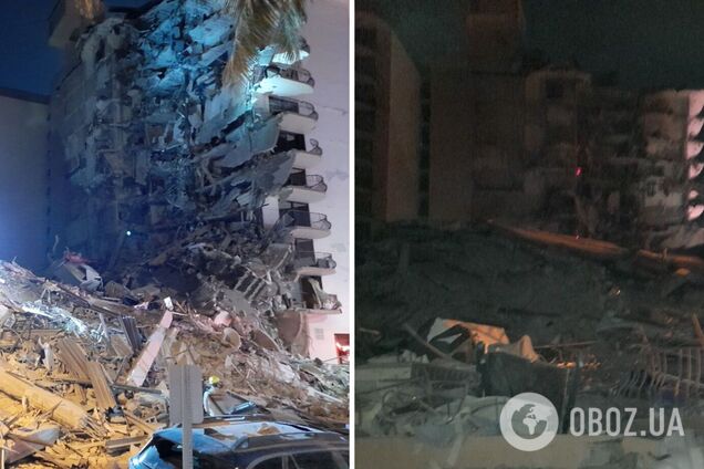 Возле Майами рухнул 12-этажный дом, под завалами ищут людей. Фото и видео