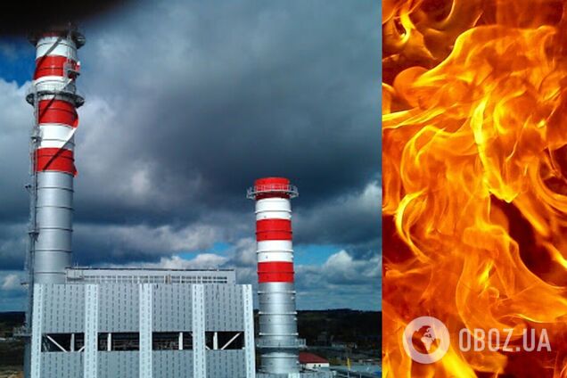 На Лукомльской ГРЭС вспыхнул пожар