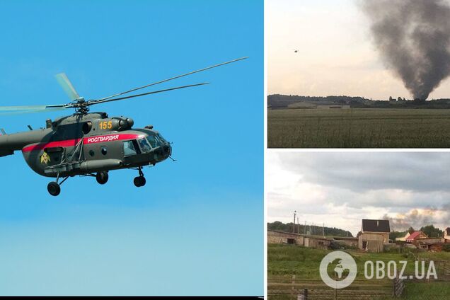 У Росії впав військовий вертоліт: загинуло троє росгвардійців. Фото та відео