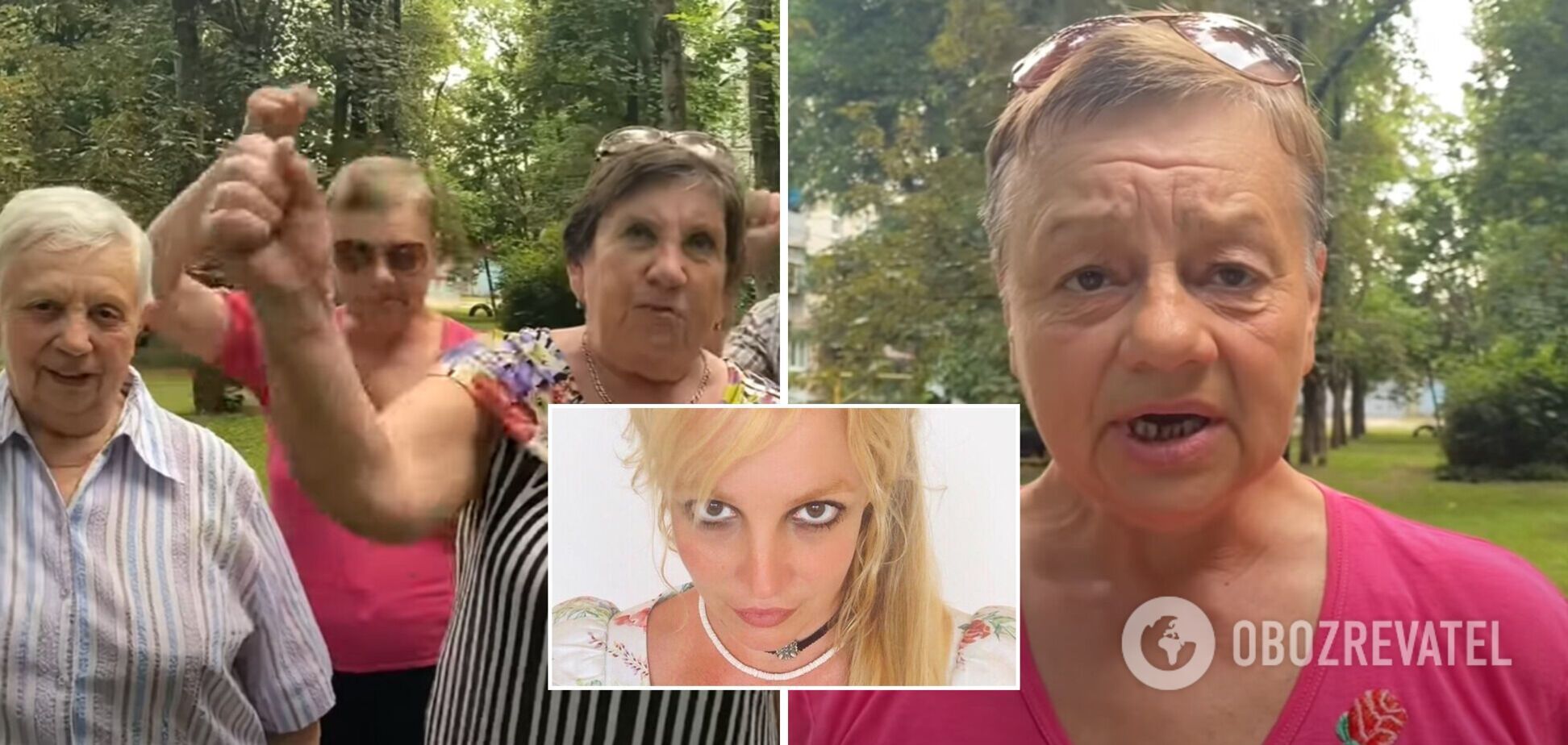 Русские бабушки из 'отряда Путина' потребовали освободить Бритни Спирс. Видео