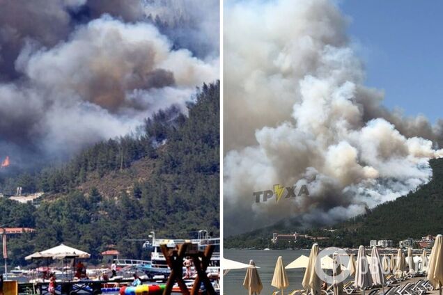В Турции вспыхнул лесной пожар на популярном курорте, есть погибший. Фото и видео