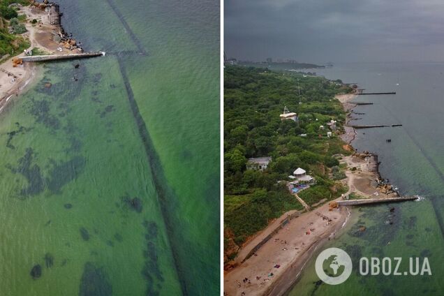 В Одессе море изменило цвет, туристы жалуются на неудобства. Фото и видео с пляжей