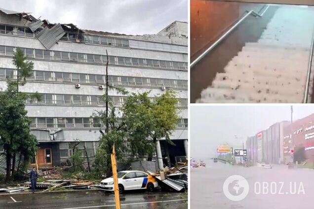 Мощный ураган в Москве затопил улицы и метро, снес крыши домов и вызвал пожары. Фото, видео
