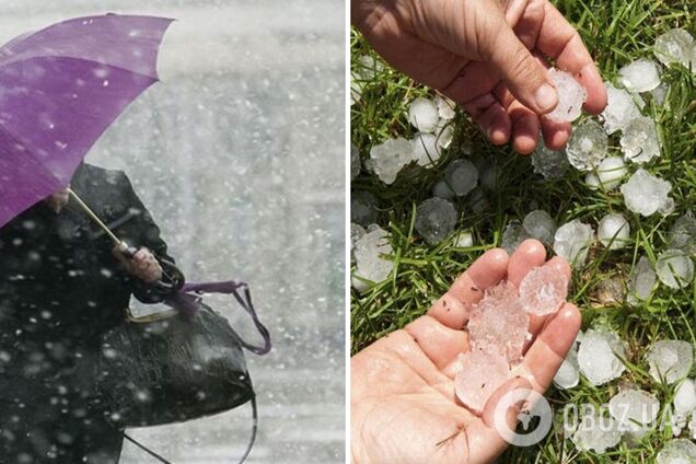 На Харьков обрушился мощный ливень, а на Запорожье град. Видео
