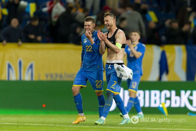 Игроки сборной Украины после матча