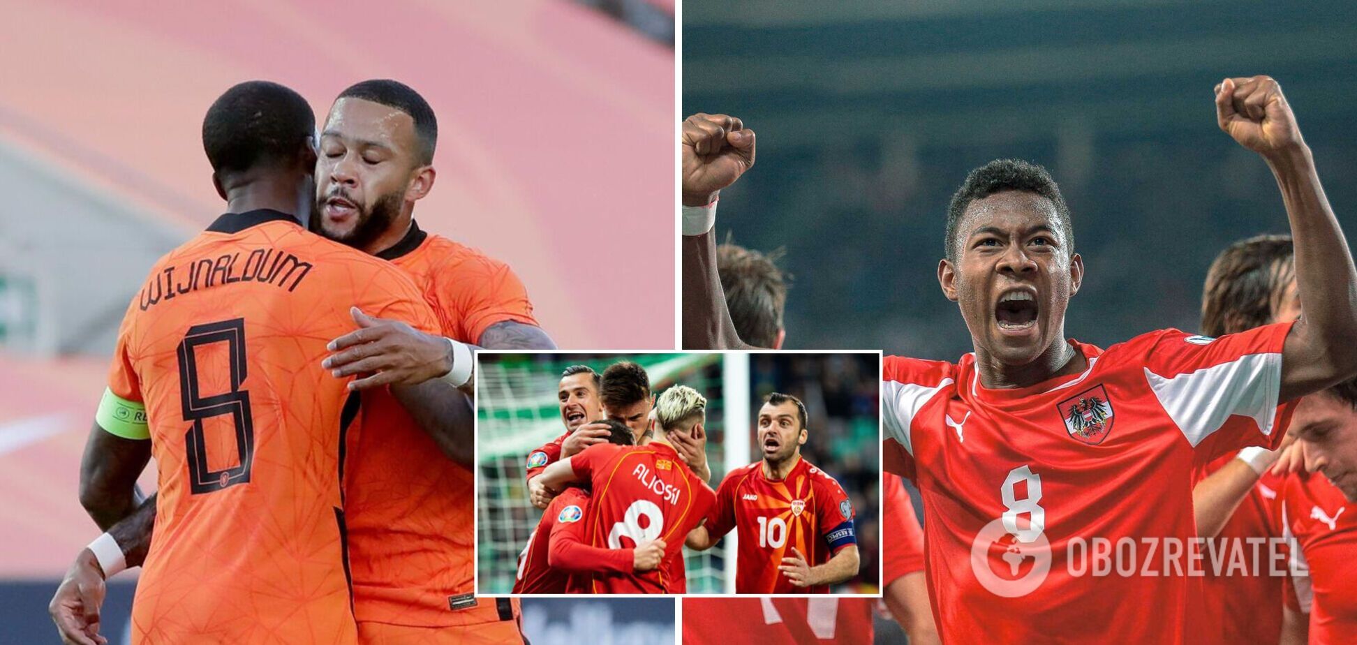 Нидерланды, Северная Македония и Австрия